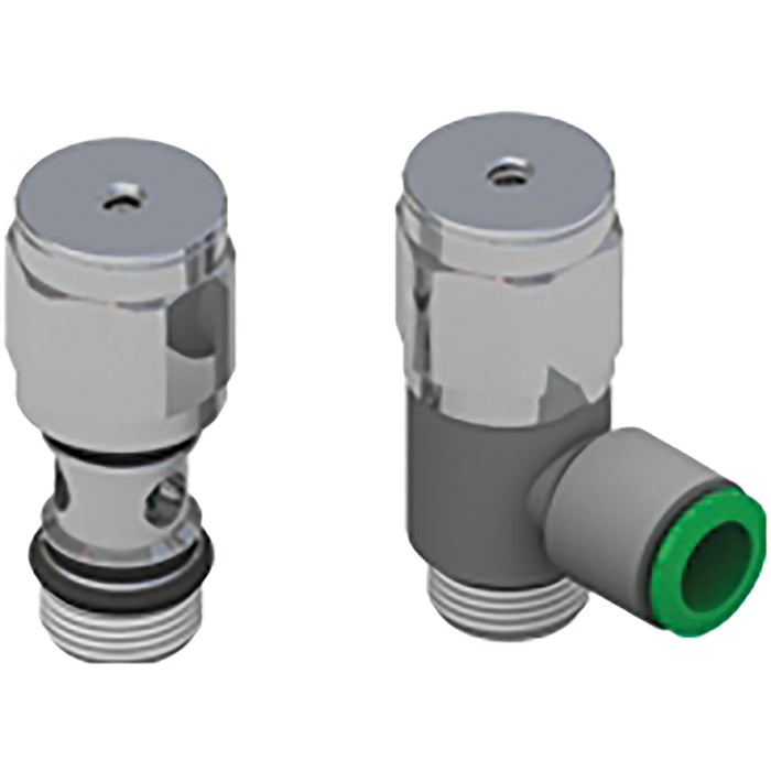 Pneumax 1/4" BSPP X 6MM OD Technopolymer Blocking Valve T500614B - FluidAirFittings