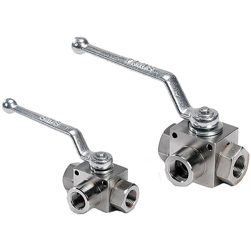 SS 3 Way Ball Valve L Port Full Bore 3/4" BSPP BVS31912GL - FluidAirFittings