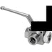 3/4" BSPP 3 Way T Port Hydraulic Ball Valve HVTP12 - FluidAirFittings