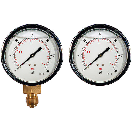 3/8" BSPP Glycerine Gauge 100MM DIA B422E240L - FluidAirFittings