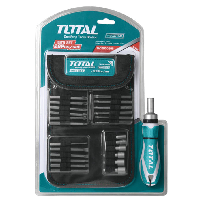 Total Tools 26PCS Screwdriver Bit Set TACSD30266 - FluidAirFittings