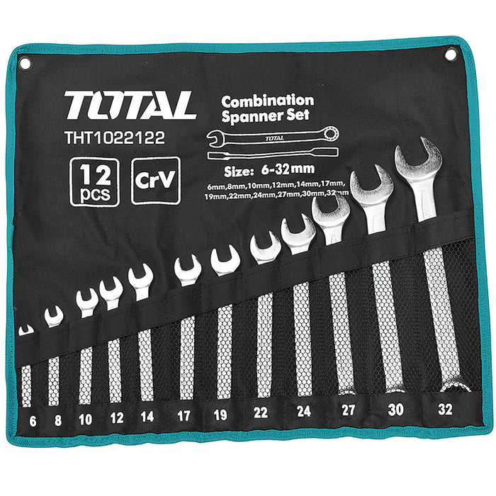 Total Tools 12PCS Combination Spanner SET6MM - 32MM THT1022122 - FluidAirFittings