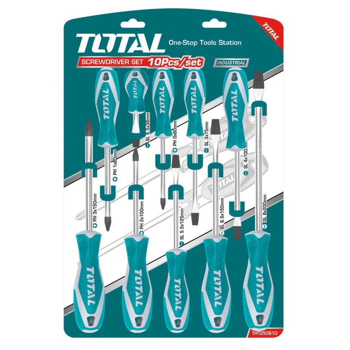 Total Tools 10 PCS Screwdriver Set THT250610 - FluidAirFittings