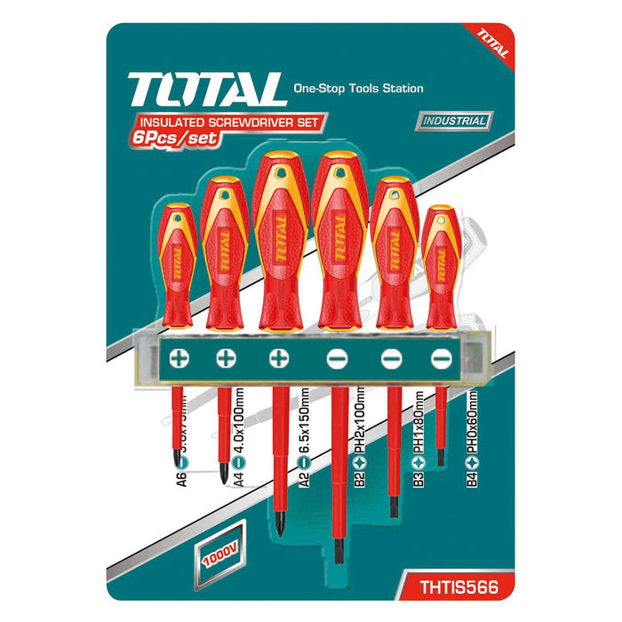 Total Tools 6 PCS Insulated Screwdriver Set THTIS566 - FluidAirFittings