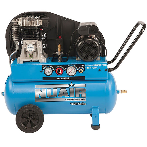 NUAIR Portable Piston Compressor 10 Bar 50 Litre S-28DA404FPS008 - FluidAirFittings