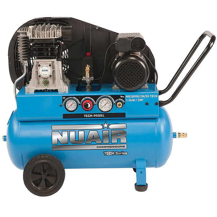 NUAIR Portable Piston Compressor 10 Bar 50 Litre S-28DA404FPS008 - FluidAirFittings