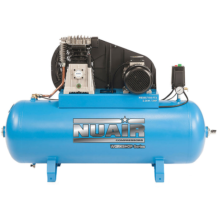 NUAIR Piston Compressor 10 Bar 200 Litre S-36LN541FPS015 - FluidAirFittings