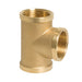 Equal Tee BSPP/Metric BSPP Female 1/4 FET04 - FluidAirFittings