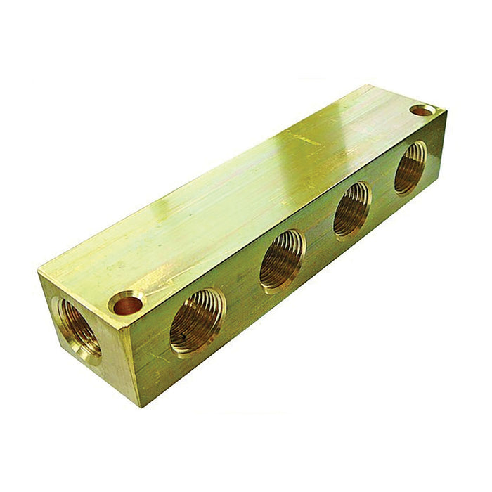 FT Pro 3/8" BSPP Female Distribution Manifold MB06/04/04 - FluidAirFittings