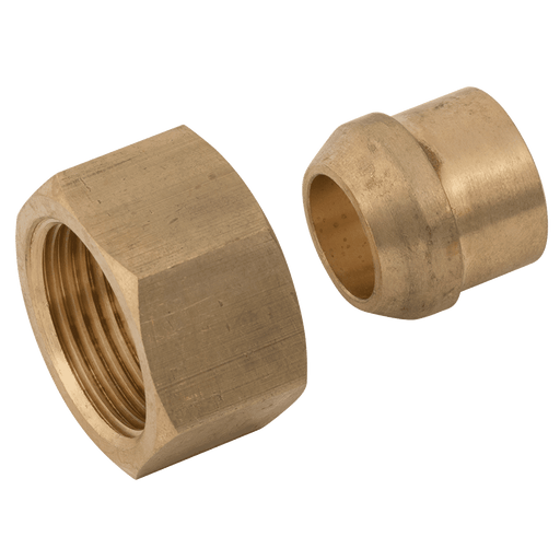 FT Pro 1/8" BSPP Female Nut X 3/16" Soldering Nipple SN02/03 - FluidAirFittings