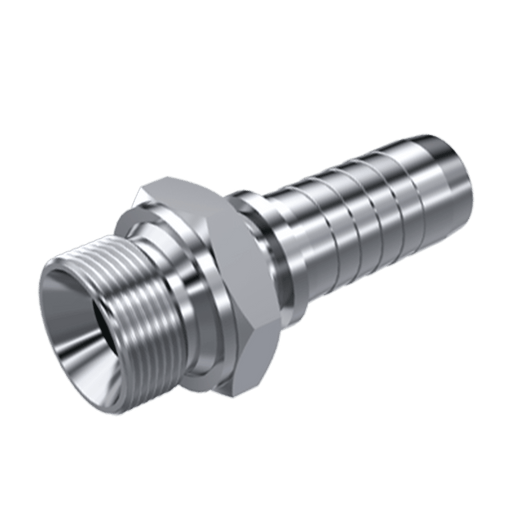 1/2" Male BSPP Cone Seat X 3/8" Hose Tail SSBSP/08/06/M - FluidAirFittings
