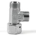 Parker M36 Metric Female X 28MM OD EO Swivel Run Tee EL28LCF - FluidAirFittings