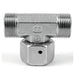 Parker M30 Metric Female X 22MM OD EO Swivel Branch Tee ET22LCF - FluidAirFittings