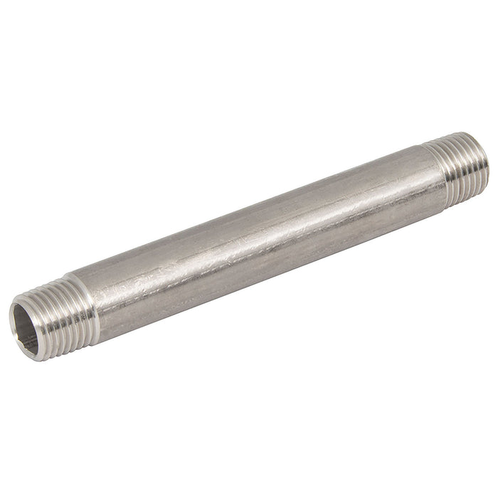 1.1/2" BSPT X 200MM Barrel Nipple SS SSBEC24X200 - FluidAirFittings