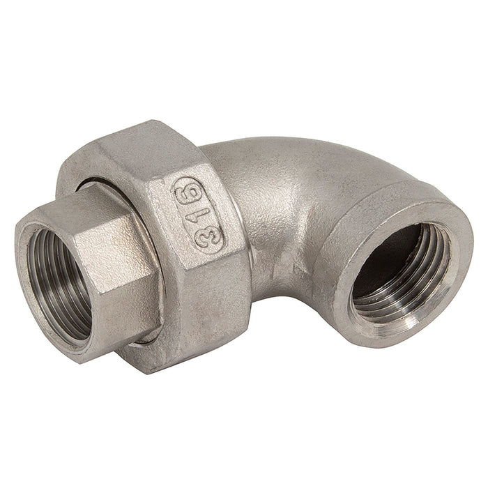 FT Pro - SSFEU0890 1/2" BSPP Female Flat Union Elbow - FluidAirFittings
