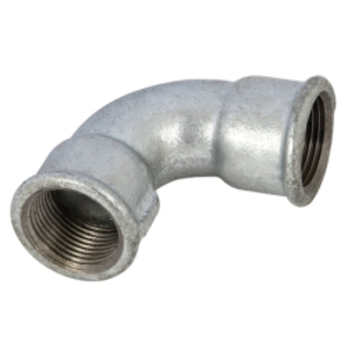 EE Galvanised Short Bend 1/2" BSP Equal Female EEGSBF08 - FluidAirFittings