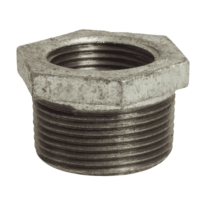 FT Pro 1/4 BSPT M X 1/8 BSPT F Galvanised Reducing Bush GMFB04/02 - FluidAirFittings