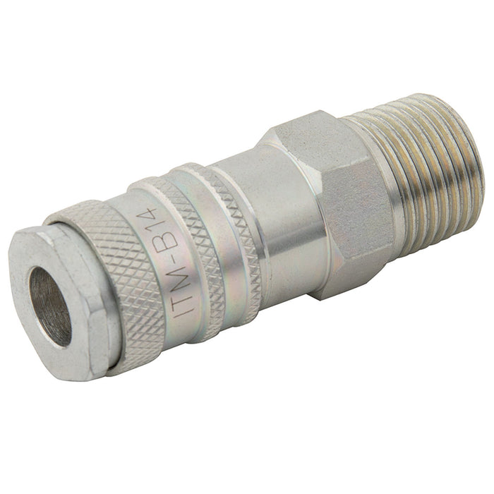 FT Pro 1/4" BSPT Male Be-14 Coupling B1404M - FluidAirFittings