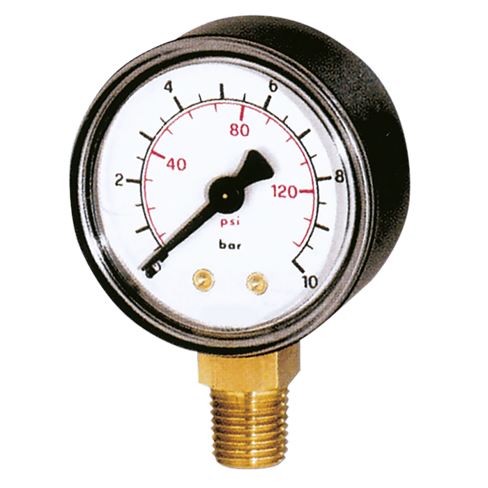 FT Pro - PGB061214 Pressure Gauge 63MM DIA 0-12 Bar G1/4" Bottom - FluidAirFittings