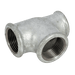 EE 2 X 1" BSPP X 1/2" BSPP Unequal Tee Galvanised EEMI30-1-12-1 - FluidAirFittings
