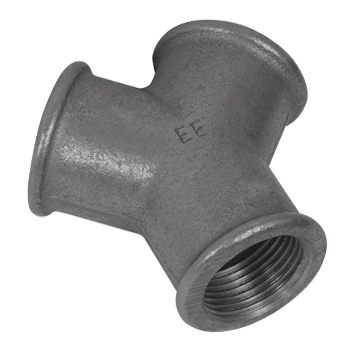 EE-EE-MI220-1N - 1" BSPP Equal Y Piece Galvanised - FluidAirFittings