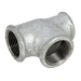 EE Galvanised Tee Reducing On Run 1/2" X 1/2" X 3/8" EEMI30-12-38-12 - FluidAirFittings