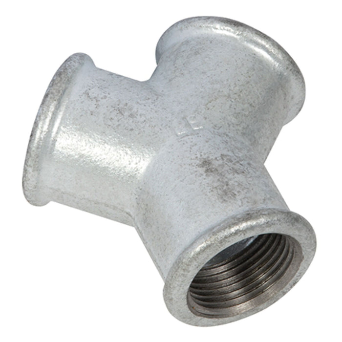 EE Galvanised Equal Y Piece 1/2" BSP Female EE-MI220-12 - FluidAirFittings