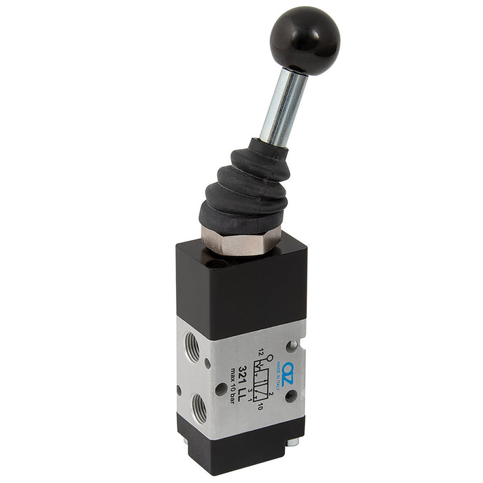AZ Pneumatica 1/8" BSPP Female Lever Valve 321LL - FluidAirFittings
