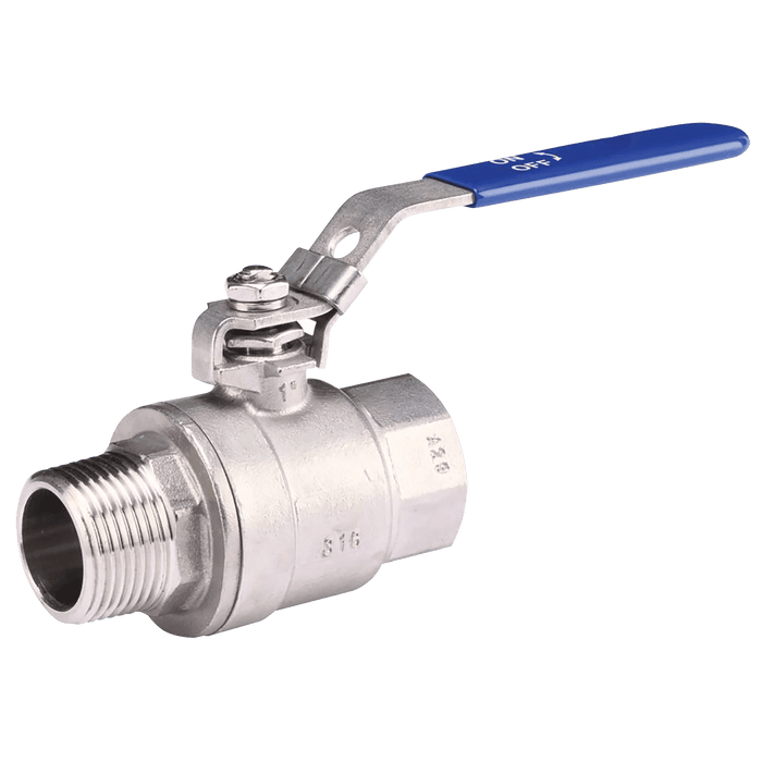 FT Pro 1/2" SS 2 PCE M X F Ball Valve PN63 789-12 - FluidAirFittings