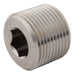 3/4" NPT Male Allen Key Plug SS SSAKN12 - FluidAirFittings