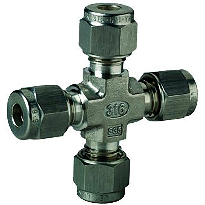 Ham-Let 12MM Tube OD Union Cross 7102L-SS-12 - FluidAirFittings