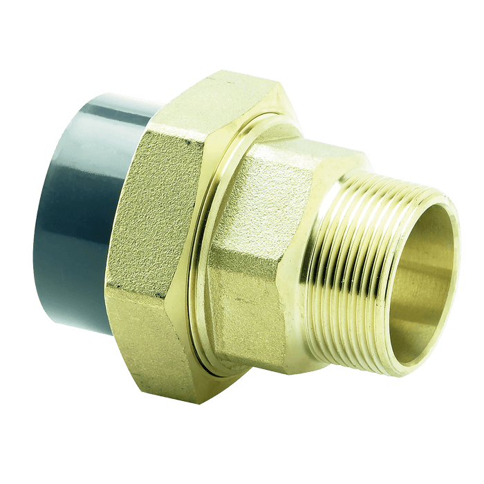 Comer UPVC MLE Brass Composite Union 1" MBU-1 - FluidAirFittings
