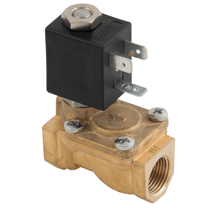 ACL 2" BSPP 2/2 N/C Brass Solenoid Valve 230V DC E107IB5020E - FluidAirFittings