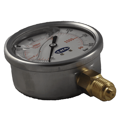 1/4" Bottom Connection Glycerine Gauge 5015533 - FluidAirFittings
