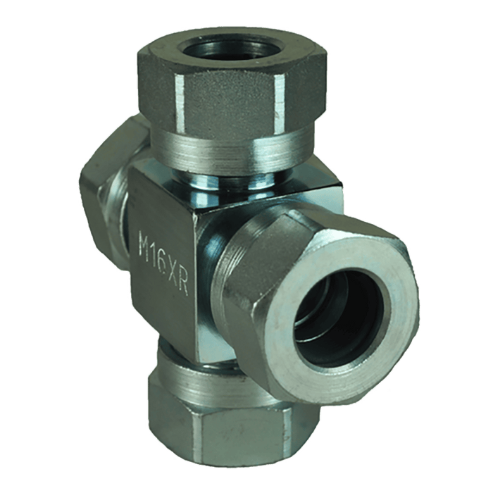 KR 12MM High Pressure Cross KRAM12XR - FluidAirFittings