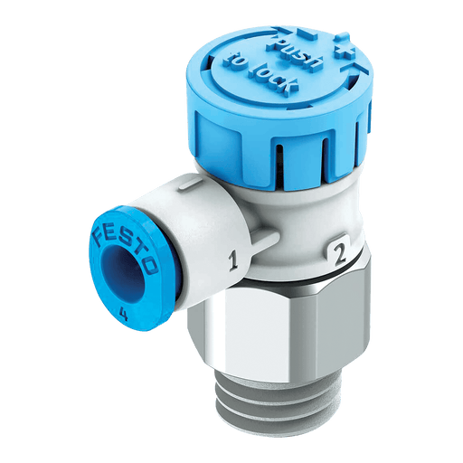 Festo 1/8" BSPT X 8MM Supply One Way Flow Control Valve 8068752 - FluidAirFittings