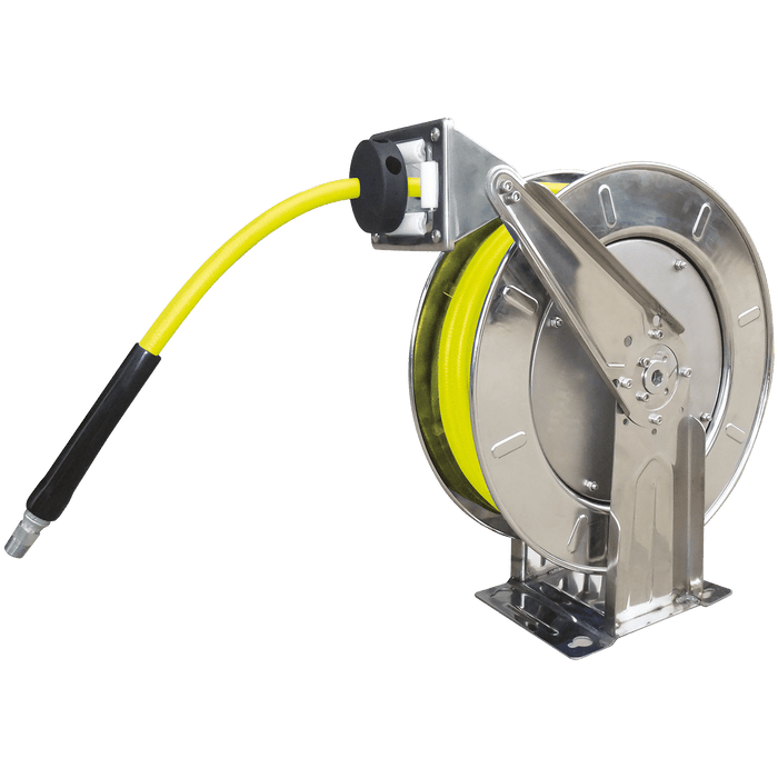FT Pro - SSHR-15-12SHV08T Hose Reel 1/2" Hi-Vis 1/2" BSPT 15M - FluidAirFittings