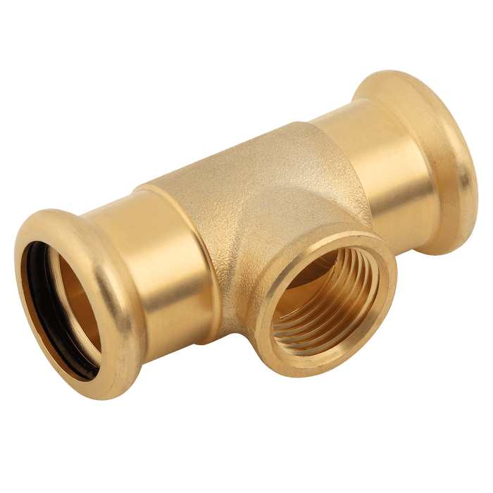 M-Press 42 X 1/2" X 42 Female Reducing Tee Copper 88120421242 - FluidAirFittings