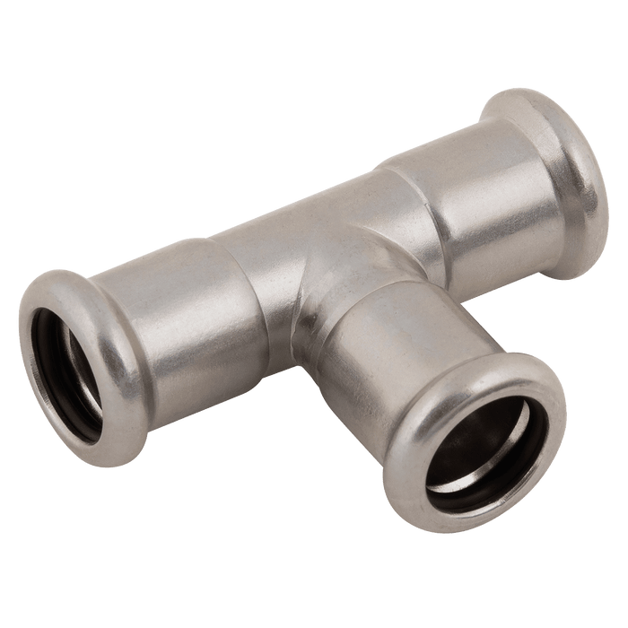 M-Press 22 X 22 X 22 Equal Tee SS 316 Fitting 12100222222 - FluidAirFittings