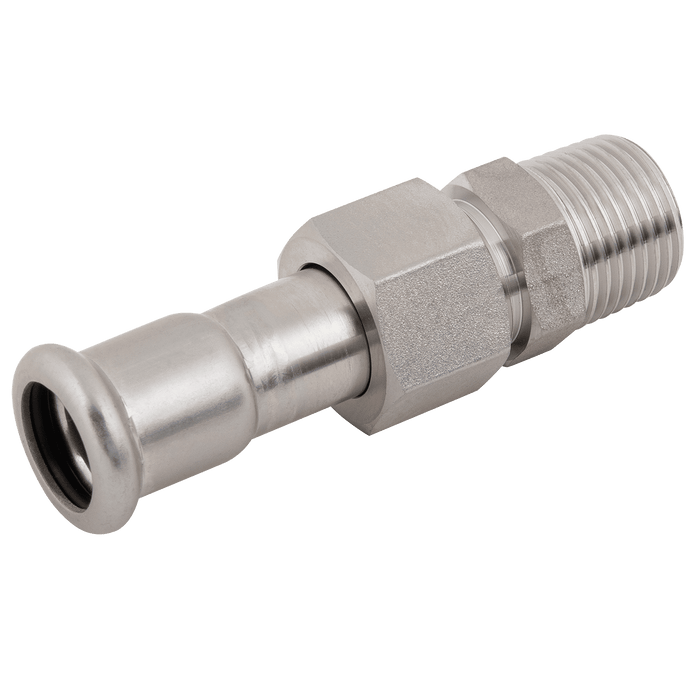 M-Press 35 X 1.1/4" Male Union Adapter SS 316 1208035114 - FluidAirFittings