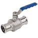 M-Press 22MM Black Handle SS Lever Ball Valve SS60022BH - FluidAirFittings