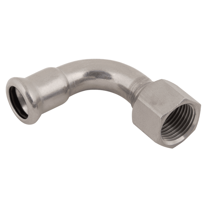 M-Press 28X1" 90° Bend Female SS316 Gas 1732028100 - FluidAirFittings