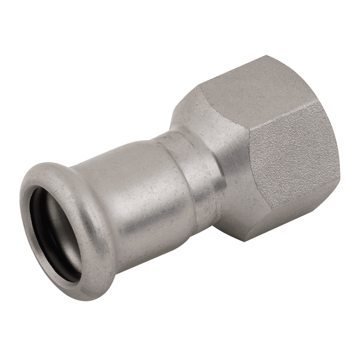 M-Press 15 X 1/2" Female Adaptor SS316 FKM 1402015012 - FluidAirFittings