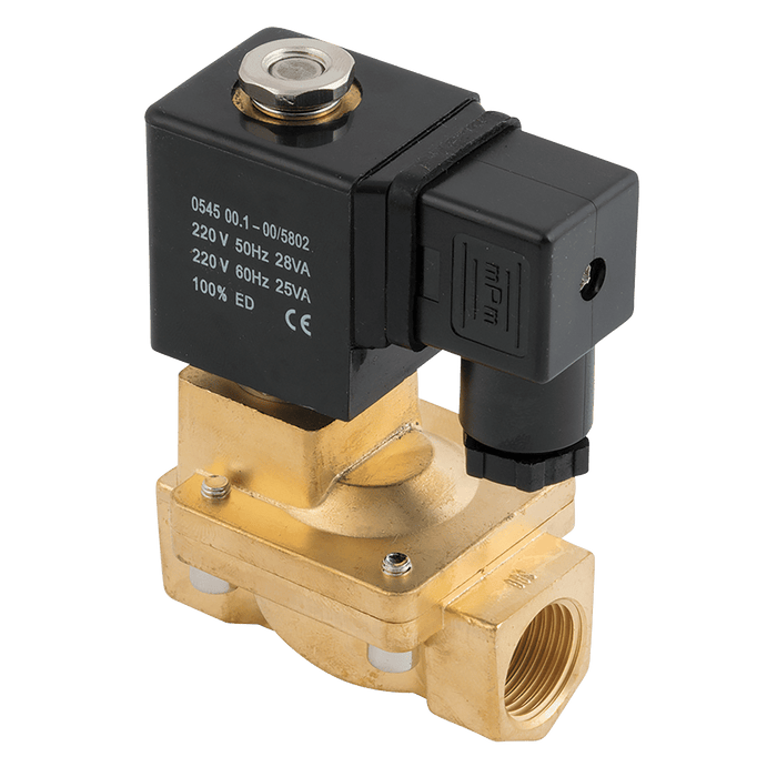 FT Pro - ZS15E4-10L Solenoid Valve Brass G1/2" 24VDC - FluidAirFittings
