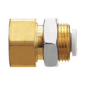 BRASS FITTING, 1/4 THREAD, D 6 TUBE KQ2E06-02A - FluidAirFittings