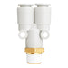SMC Brass Fitting, 1/4 Thread, D 10 Tube. KQ2U10-02AS - FluidAirFittings