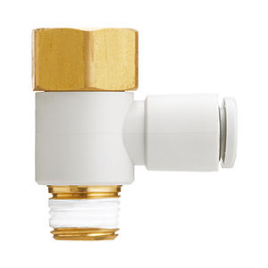 SMC Brass Fitting, 1/4 Female Thread, D 8 Tube. KQ2VF08-02AS - FluidAirFittings