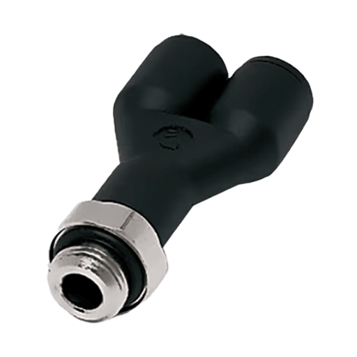 Parker Legris 4MM OD X M5 X 0.8 Metric Y- Piece LE-3158 04 19 - FluidAirFittings