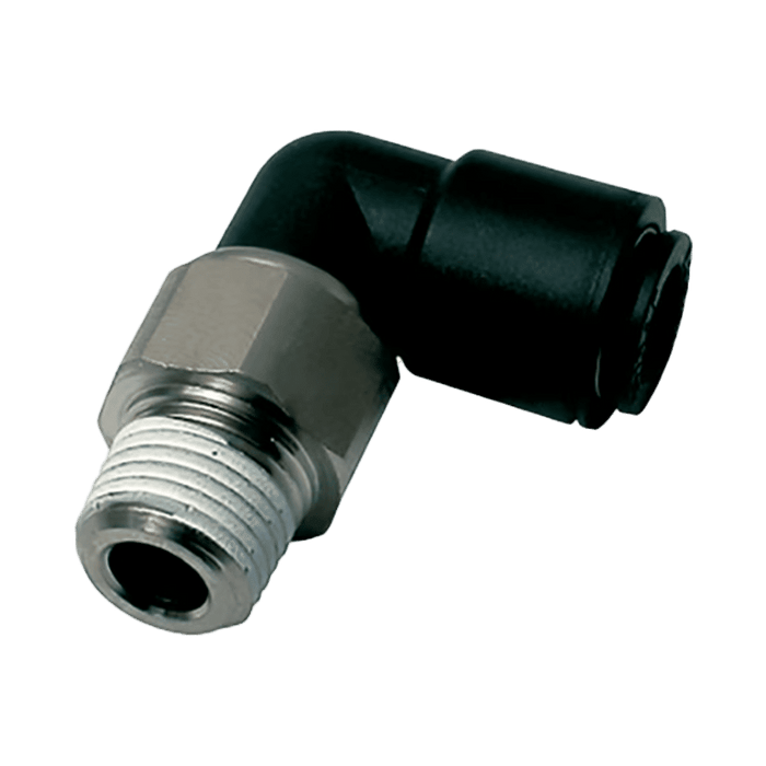 Parker Legris 3/8" BSPT Male X 12MM OD Oscillating Stud Elbow LE-3159 12 17 - FluidAirFittings
