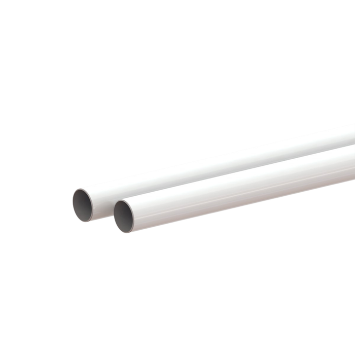 110mm Aluminium Tubes, White Colour - 4 Metre - (Pack of 2)